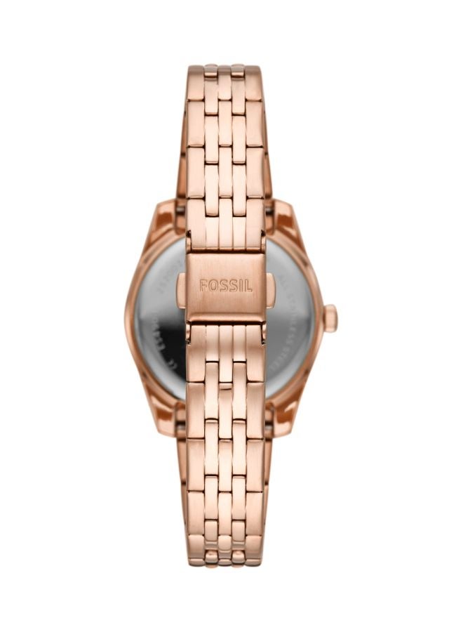 FOSSIL Women's Scarlette Stone Studded Analog Watch ES4898 - 32 mm - Rose Gold  - Image 2