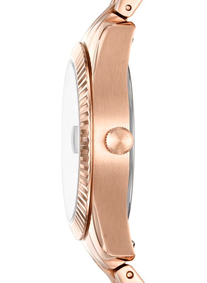 FOSSIL Women's Scarlette Stone Studded Analog Watch ES4898 - 32 mm - Rose Gold  - Image 3