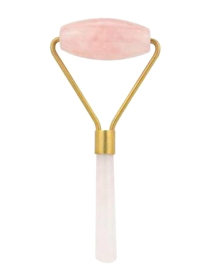 زد جي تي اس بكرة تدليك الوجه مزودة بحجر اليشم وعصا وعجلة لشد الوجه والتخلص من التجاعيد واسترخاء الوجه وتجميله وردي/ذهبي - Image 2