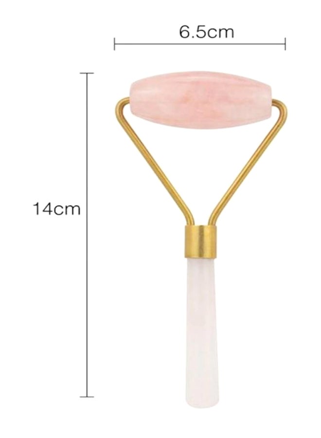 زد جي تي اس بكرة تدليك الوجه مزودة بحجر اليشم وعصا وعجلة لشد الوجه والتخلص من التجاعيد واسترخاء الوجه وتجميله وردي/ذهبي - Image 3