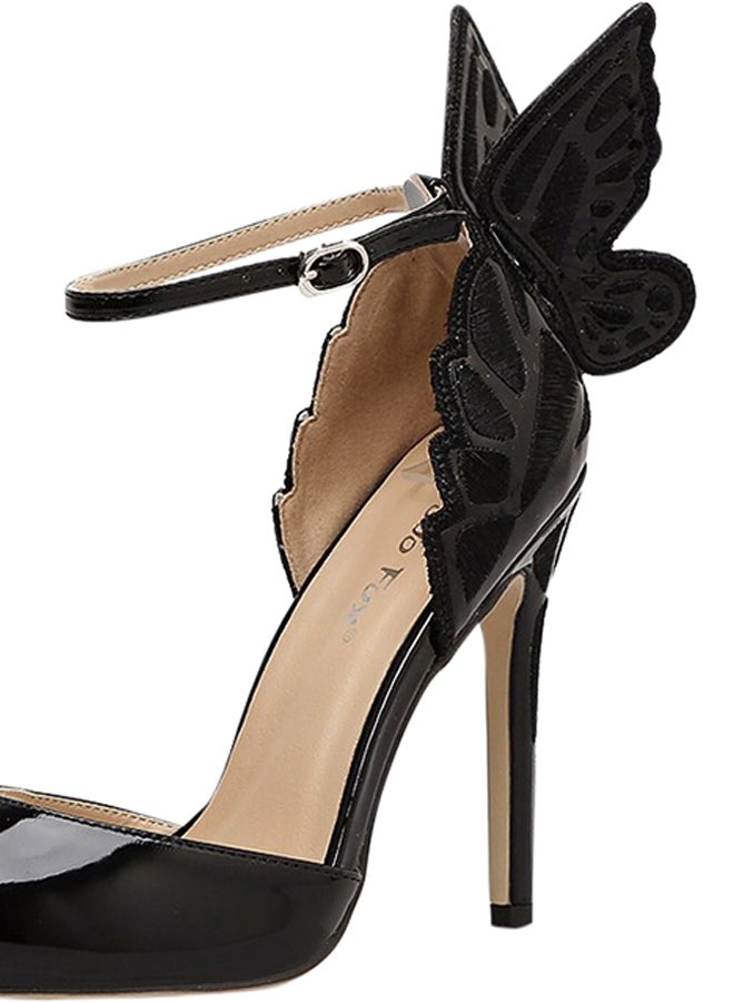 Women's Pointed Toe Elegant High Heel Shoes Black - Image 3