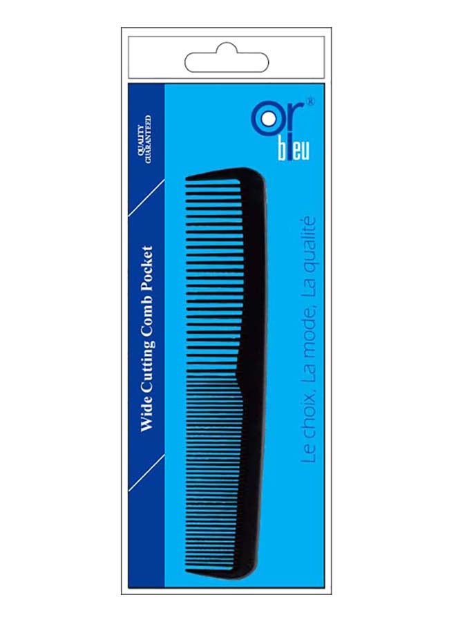 Or Bleu Wide Cutting Comb Pocket Black 15cm - Image 2