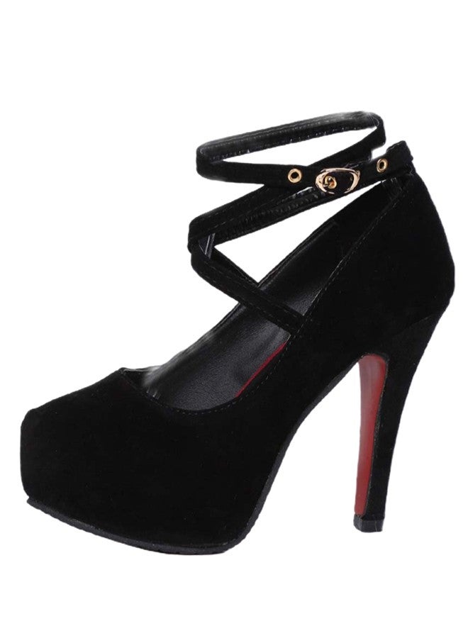 Buckle Detail High Heel Pumps Black 
