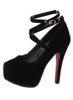 Generic Ankle Strap Detail High Heel Pumps Black 