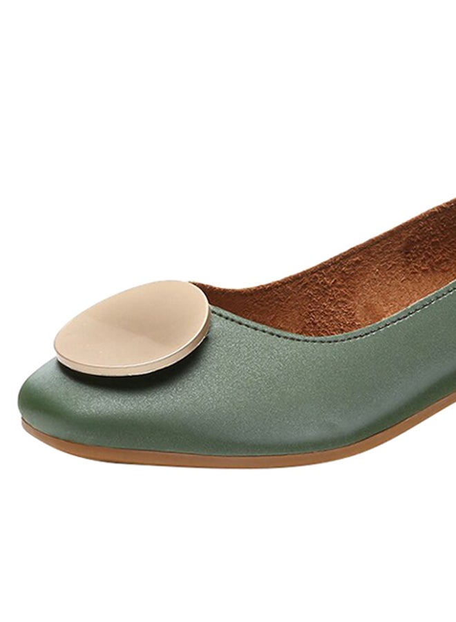 Mid Heel Pumps Green - Image 3