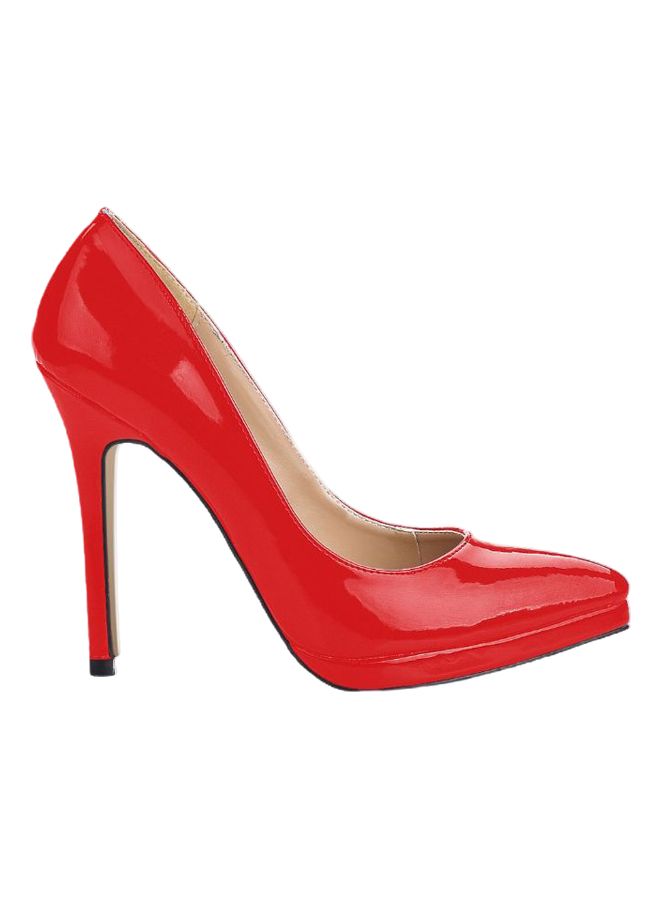 High-Heeled Pumps Red 