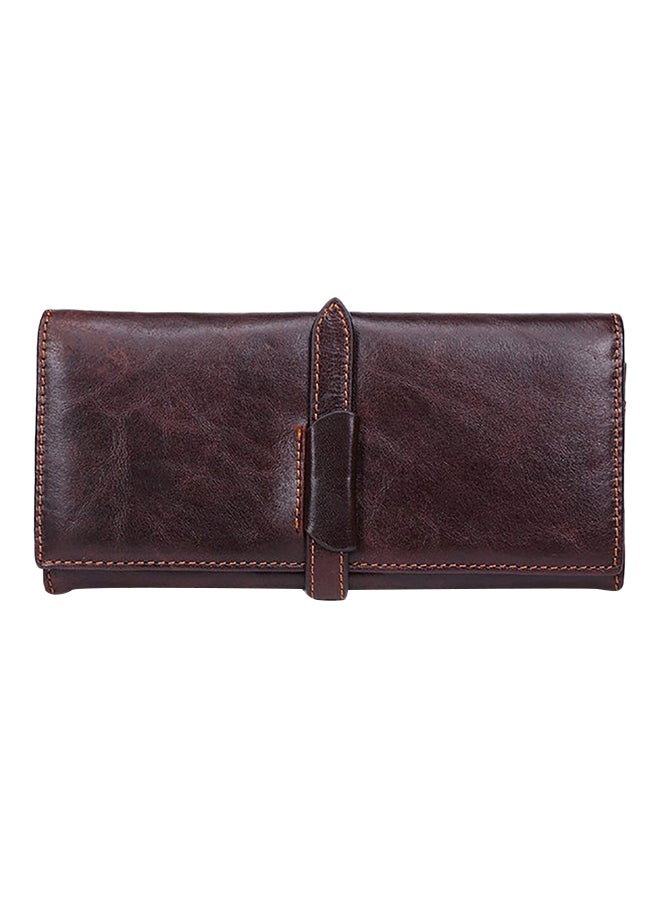 Generic Strap Closure Hand Wallet Burgundy  - Image 1