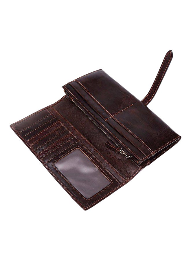 Generic Strap Closure Hand Wallet Burgundy  - Image 2