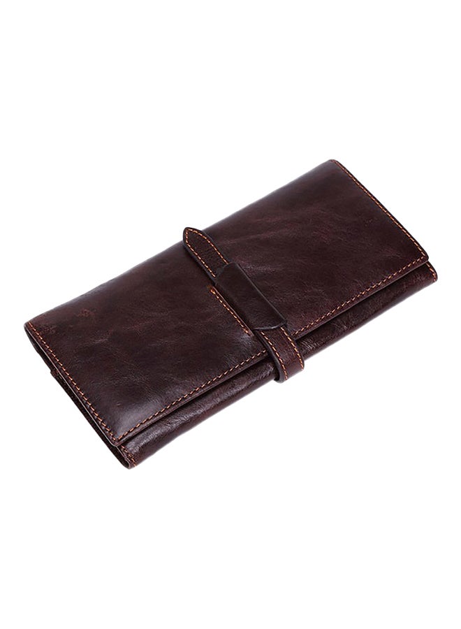 Generic Strap Closure Hand Wallet Burgundy  - Image 3
