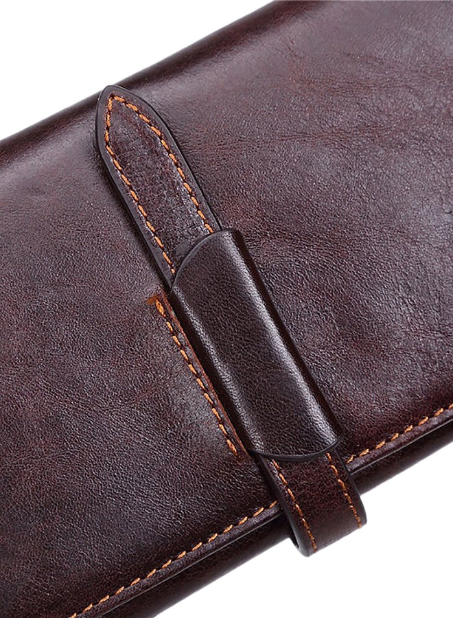 Generic Strap Closure Hand Wallet Burgundy  - Image 5