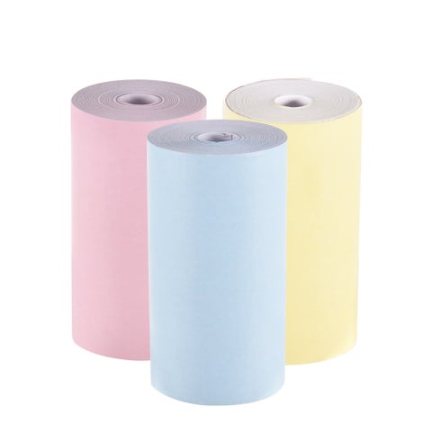 3-Piece Color Thermal Paper Roll Multicolor