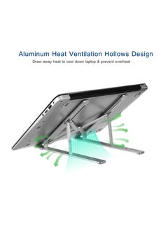 Generic Adjustable Portable Elevator Laptop Stand Silver  - Image 2