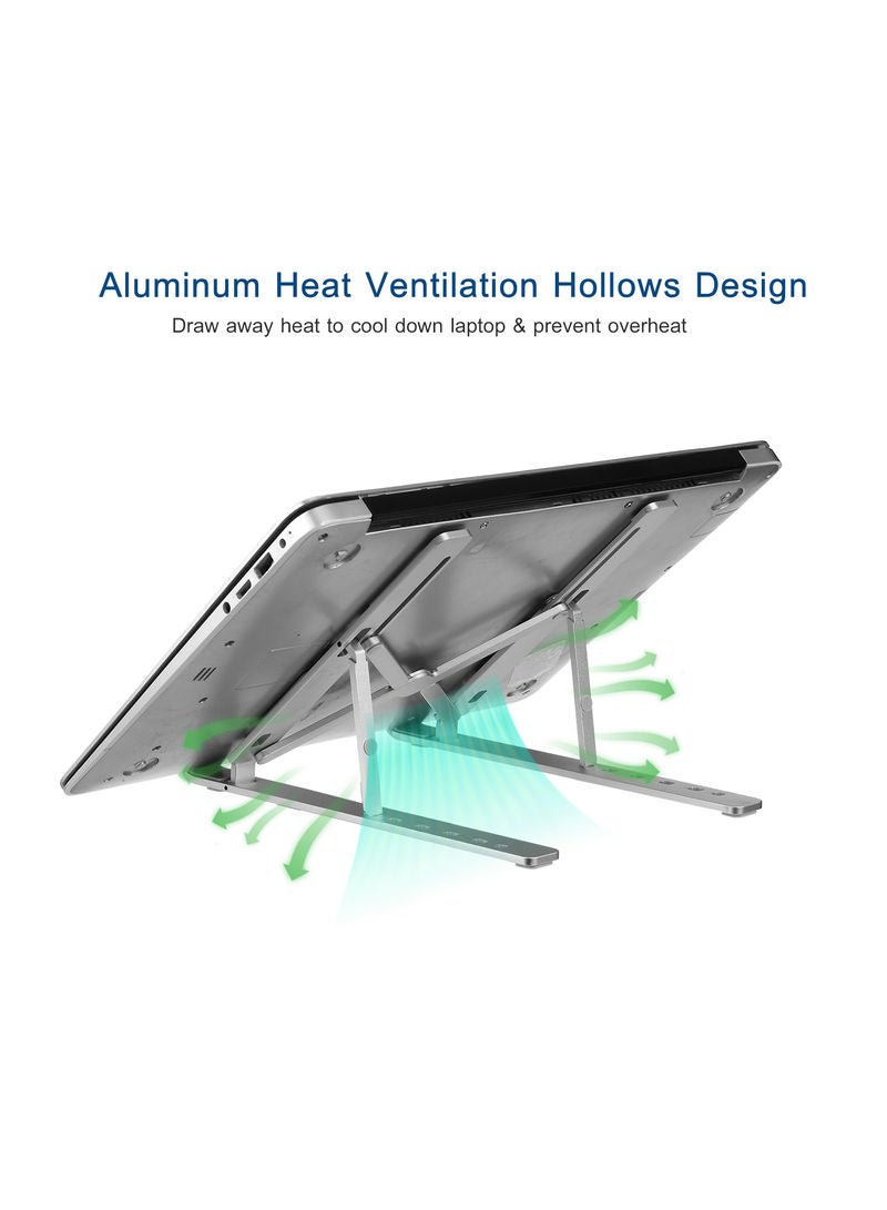 Generic - Adjustable Portable Elevator Laptop Stand Silver - Image 1