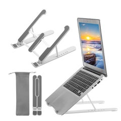 Generic Adjustable Aluminum Alloy Foldable Laptop Stand White  - Image 2