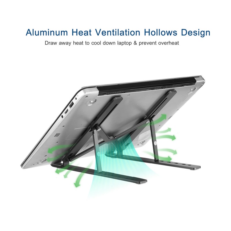 حامل لابتوب محمول قابل للتعديل. أسود - Image 4