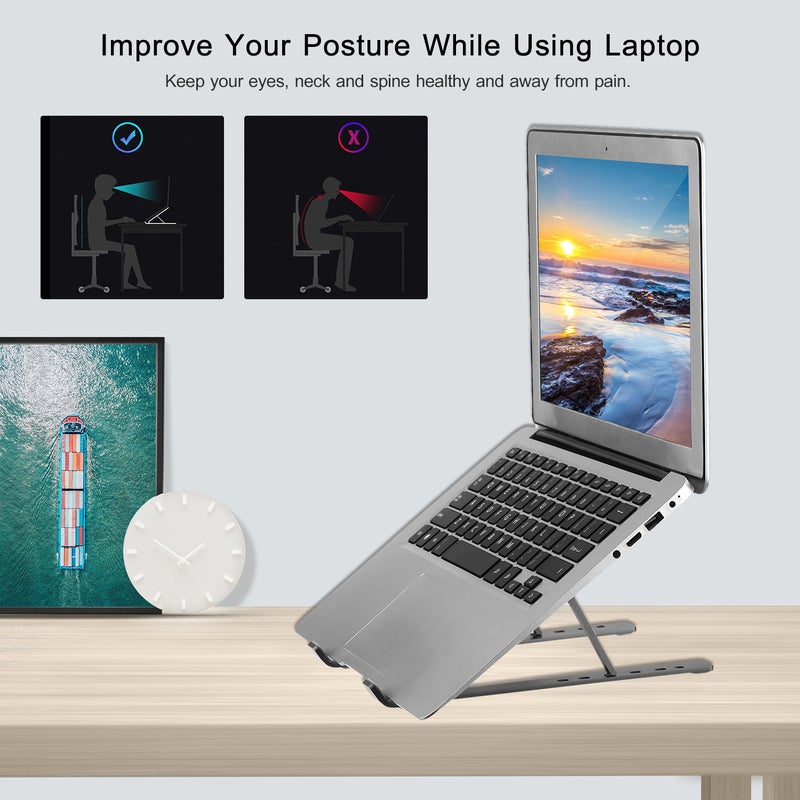 حامل لابتوب محمول قابل للتعديل. أسود - Image 5