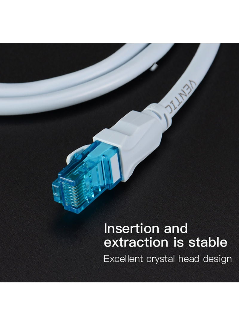 VENTION High Quality 15.0m High-speed Cat5E 100Mbps RJ45 Network LAN Cable White  - Image 4