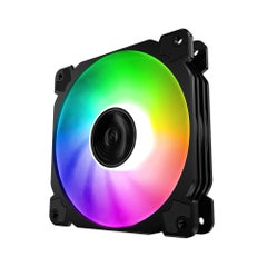Generic 12 cm Computer Cooling Fan Case With Hydraulic Bearing 10 LED Lamp Beads Black  - Image 2