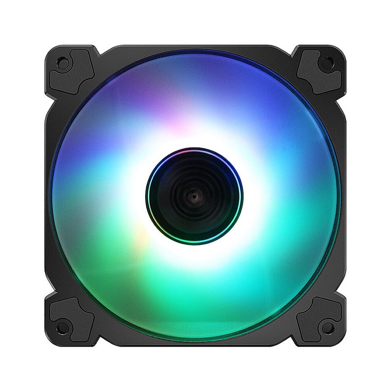 12 cm Computer Cooling Fan Case With Hydraulic Bearing 10 LED Lamp Beads Black  - Image 4