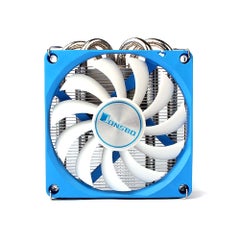 Ultra-Thin Mute CPU Cooling Fan With 4 Heat Pipes Radiator For HTPC ITX Case All-In-One Computer Blue