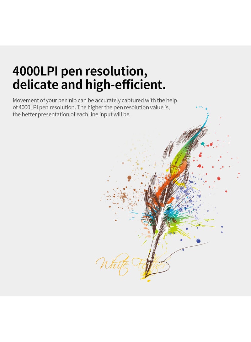 HUION H420 Professional Digital Drawing Graphics Tablet With Pen Black  - Image 5