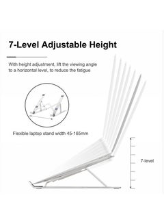 Generic 7-Level Adjustable Height Laptop Stand Silver  - Image 3