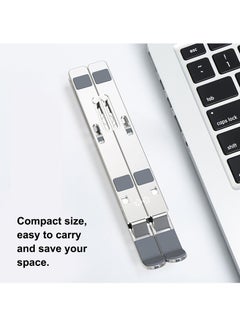 Generic 7-Level Adjustable Height Laptop Stand Silver  - Image 4