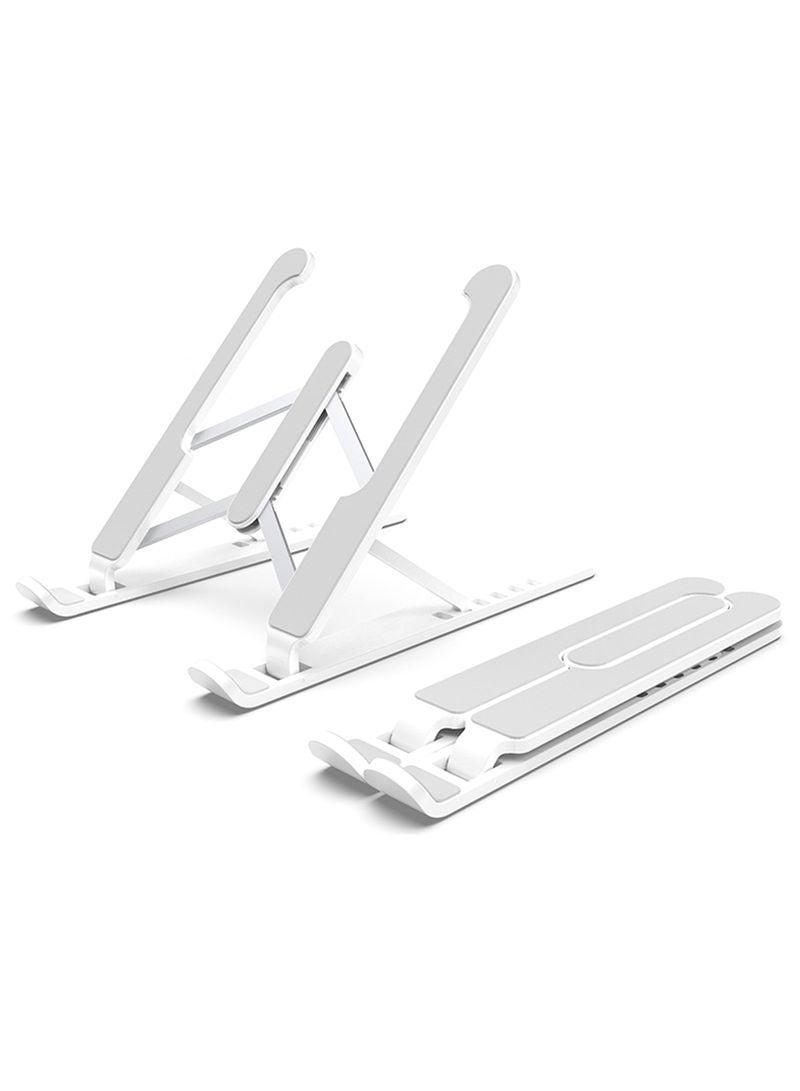 Height Adjustable Laptop Stand White  - Image 1