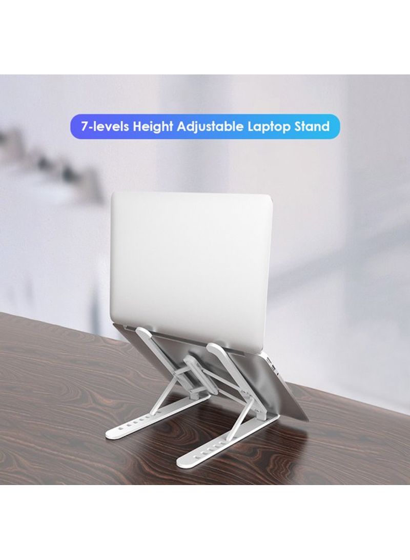 Height Adjustable Laptop Stand White  - Image 3