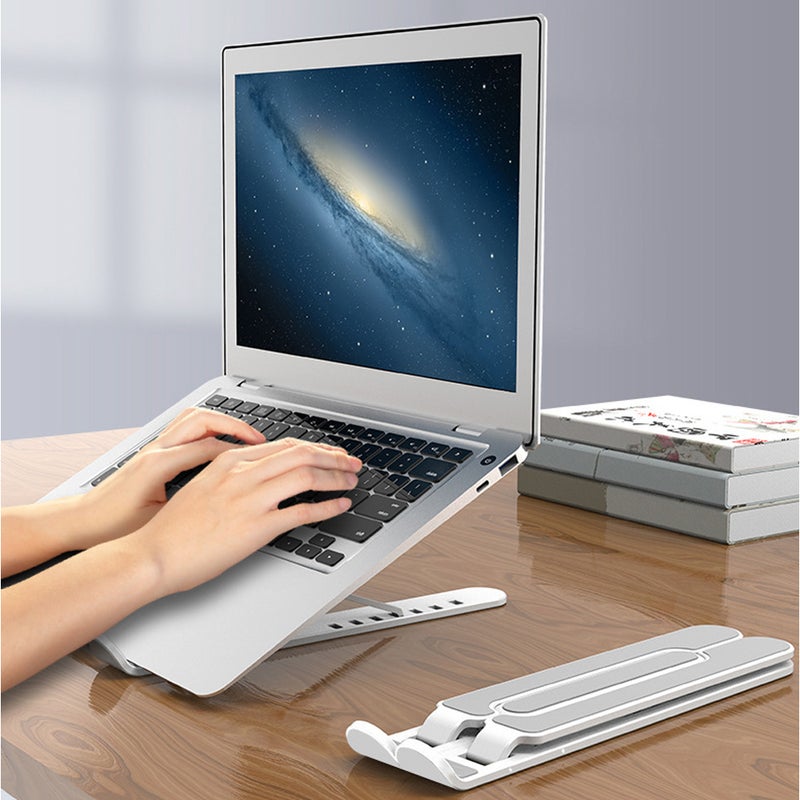 Height Adjustable Laptop Stand Silver - Image 3