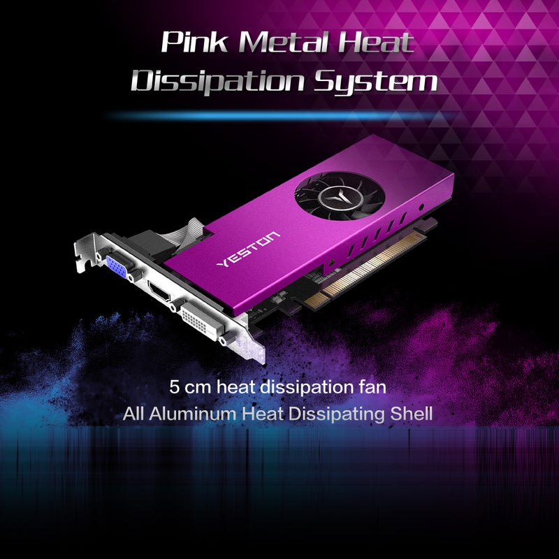 yeston 1183/6000MHz 2G/64bit/GDDR5 Discrete Gaming Graphic Card Black  - Image 3