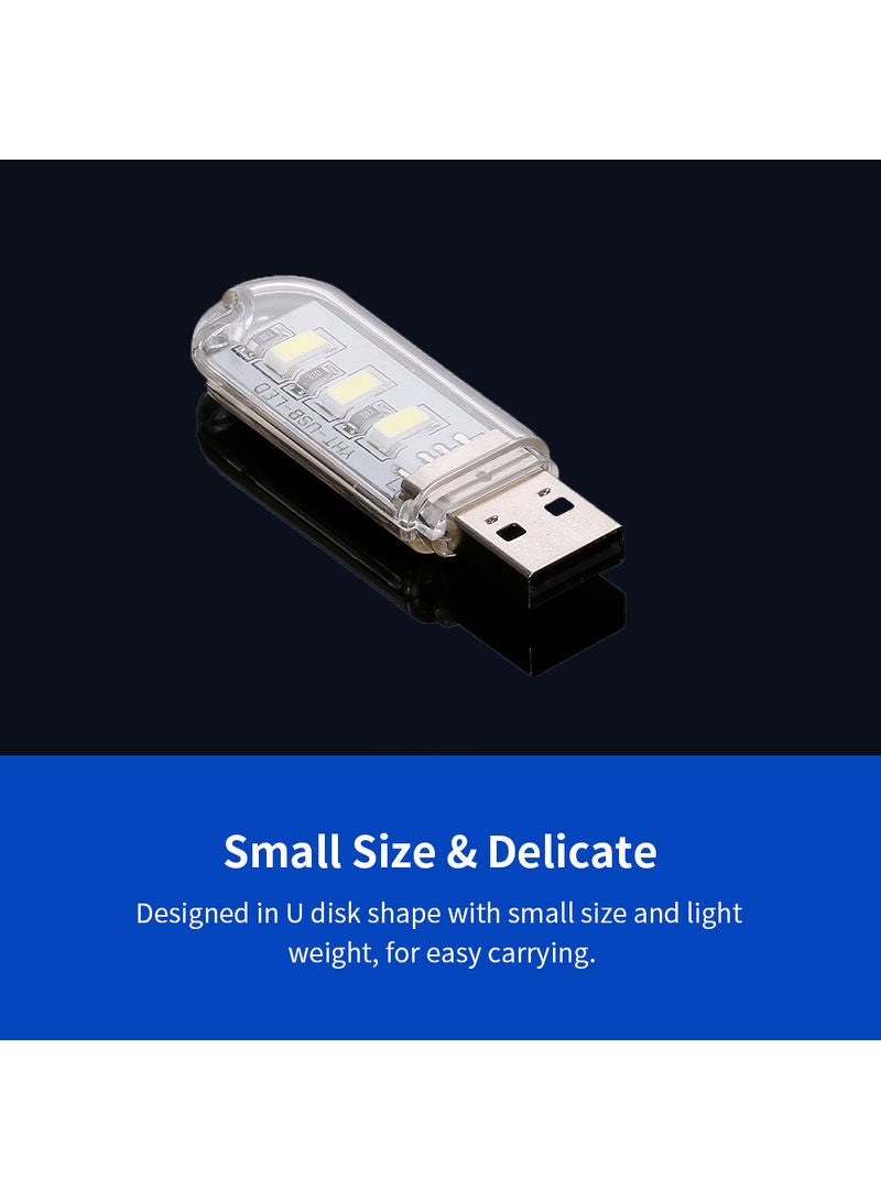 U Shaped 3 LED Plug and Play USB Light Lamp Transparent  - Image 5