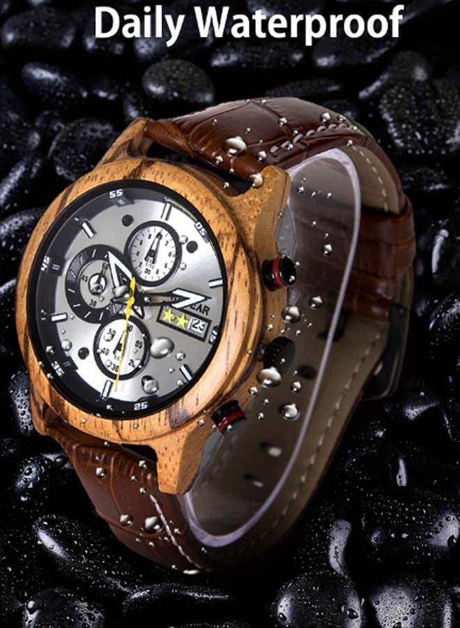 ريداير Men's Alloy Chronograph Wrist Watch J4496G-KM - 42 mm - Brown - Image 3