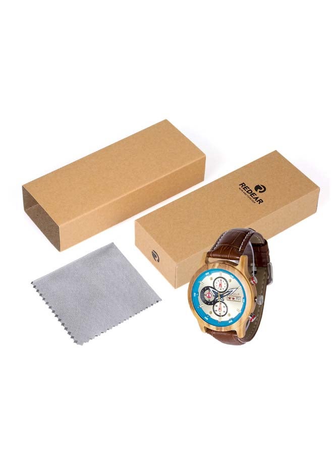 ريداير Men's Alloy Chronograph Wrist Watch J4496G-KM - 42 mm - Brown - Image 2