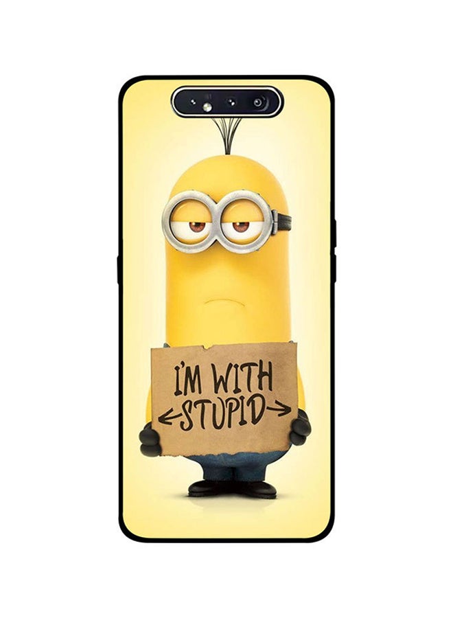 Samsung Galaxy A80 Case Cover I Am With Stupid Multicolour