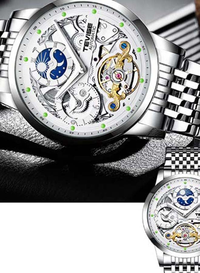 Tevise Men's Stainless Steel Wrist Watch J4485W-KM - 42 mm - Silver - Image 2