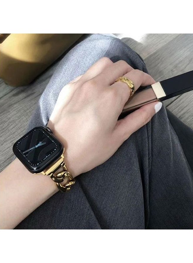 MARGOUN Replacement Bracelet For Apple Watch Series 42/44mm Gold  - Image 3