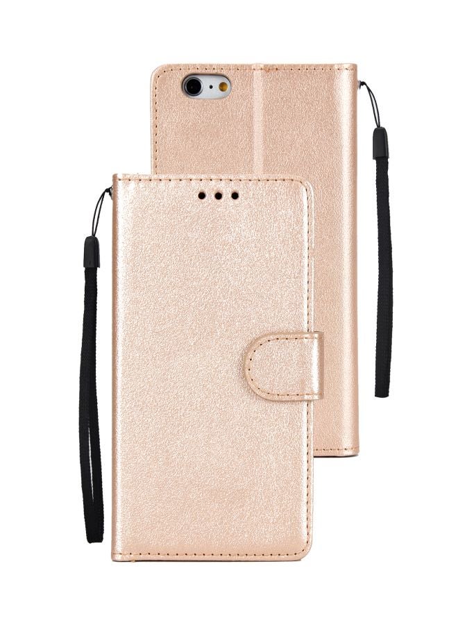 Folio Case Cover For Apple iPhone 6/6s Gold - Image 2