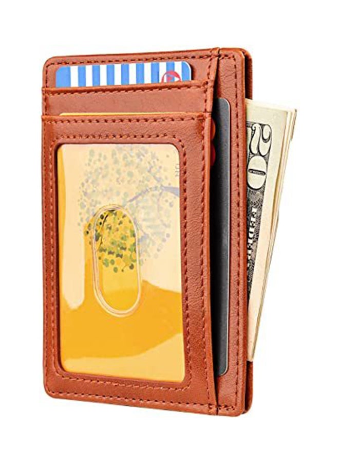 Buffway Slim Design Card Holder Brown - Image 2