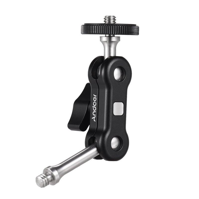 ANDOER Multi-functional Dual Ball Head Mount Adapter Black - Image 2