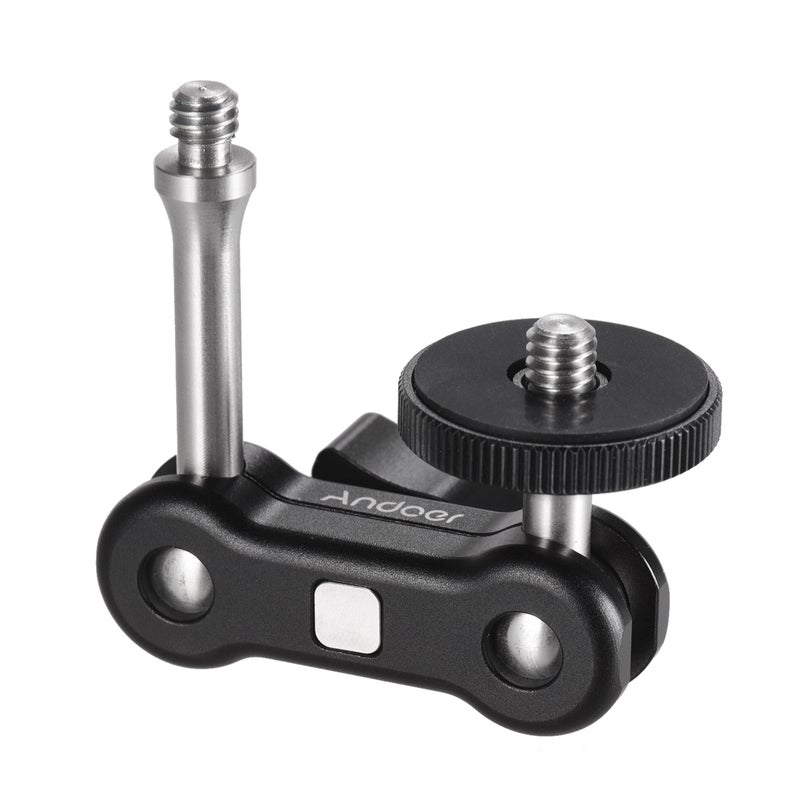 ANDOER Multi-functional Dual Ball Head Mount Adapter Black - Image 3