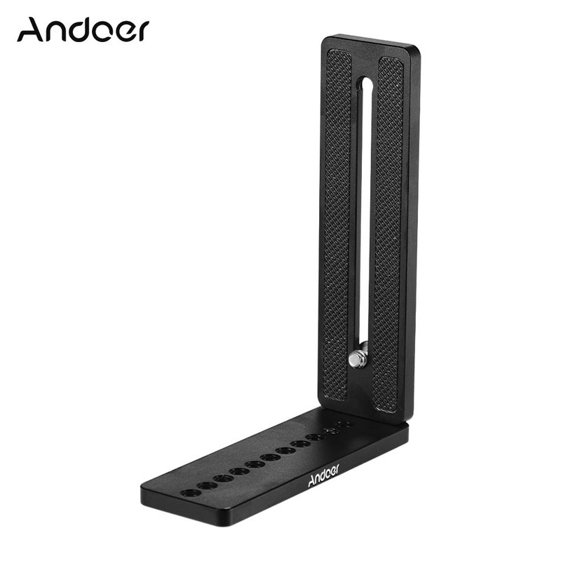 ANDOER Universal L-Shape Plate Bracket Camera Holder Black - Image 1