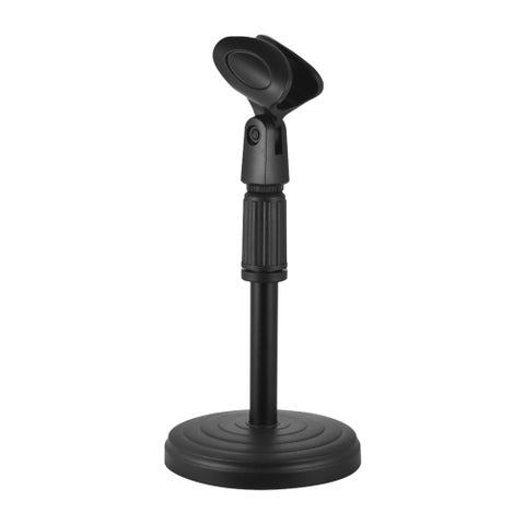 180 Degree Rotation Adjustable Desk Mic Stand Black
