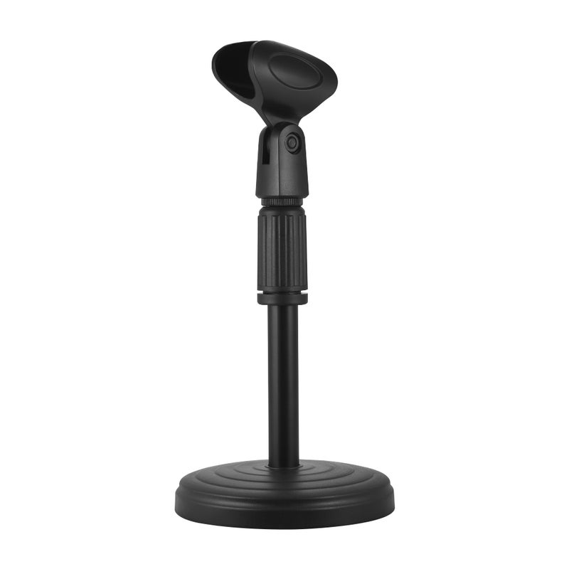 180 Degree Rotation Adjustable Desk Mic Stand Black