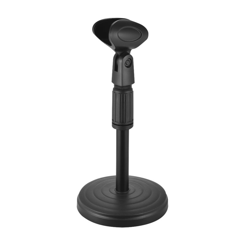 180 Degree Rotation Adjustable Desk Mic Stand Black
