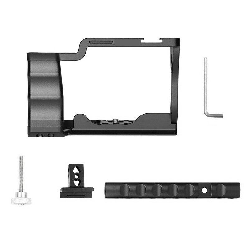 ANDOER 3-Piece Camera Cage Kit With Cold Shoe Mount Black/Blue  - Image 5