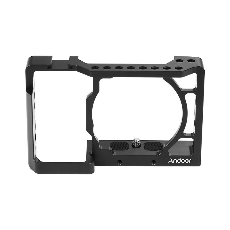 ANDOER Camera Cage With Cold Shoe Mount Black - Image 4