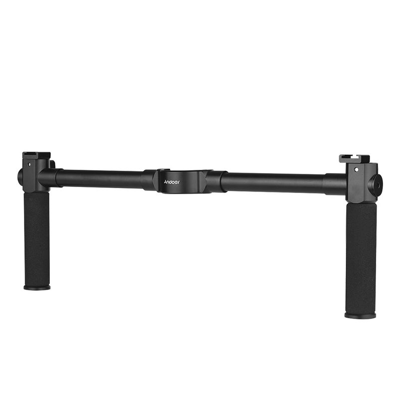 ANDOER - 3-Piece Dual Grip Bracket Handlebar Set Black - Image 1