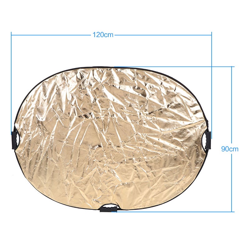 ANDOER - 5-In-1 Round Collapsible Multi-Disc Studio Light Reflector Black - Image 1