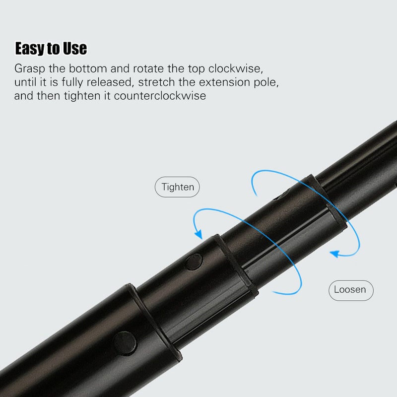 Photography Bullet Time Bundle Extension Rod Invisible Selfie Pole Folded Tripod Handle Black  - Image 4